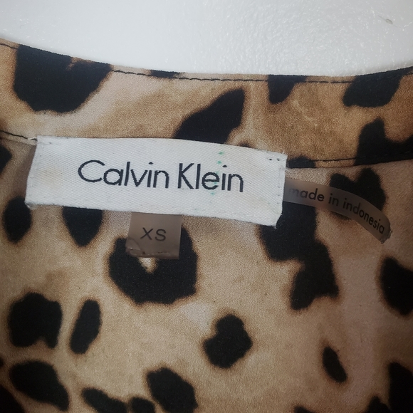 Calvin Klein blouse cheetah leopard print XS - Picture 5 of 5
